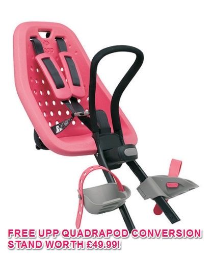 YEPP MINI PINK FRONT MOUNT BIKE CHILD SEAT FOR AHEAD STEM CYCLES 45% OFF + STAND