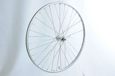 26 x 1 3-8" FRONT ALLOY RIM AND HUB BIKE WHEEL NEW WITH 3-8" AXLE BICYCLE
