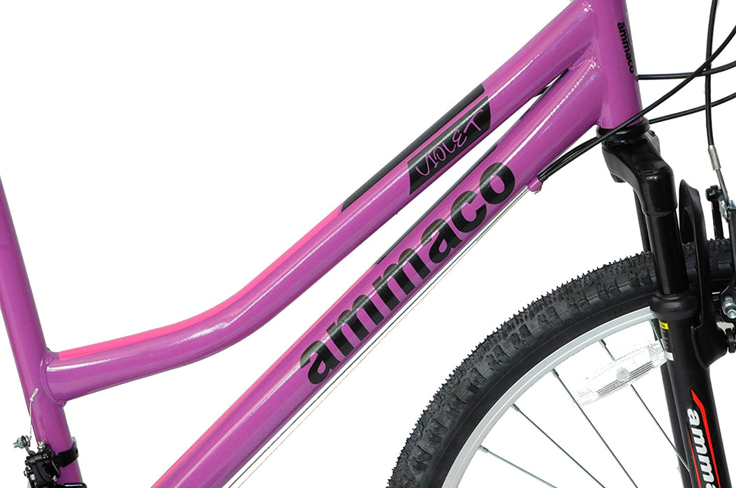 Ammaco Violet 26" Wheel Purple 16" Frame Women's Mountain Bike