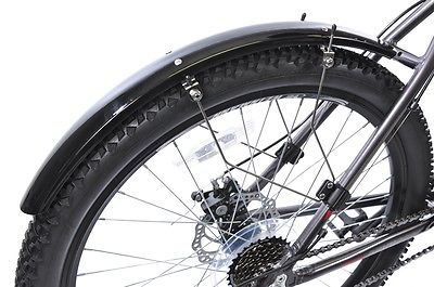 HALF SIZE MOUNTAIN BIKE MUDGUARDS FITS 26 & 24 WITH-WITHOUT SUSPENSION FORKS