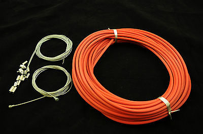 RARE 50’s,60’s RACING BIKE RED RIBBED RACER BIKE CABLE SET TAILOR MADE TO ORDER - Bankrupt Bike Parts
