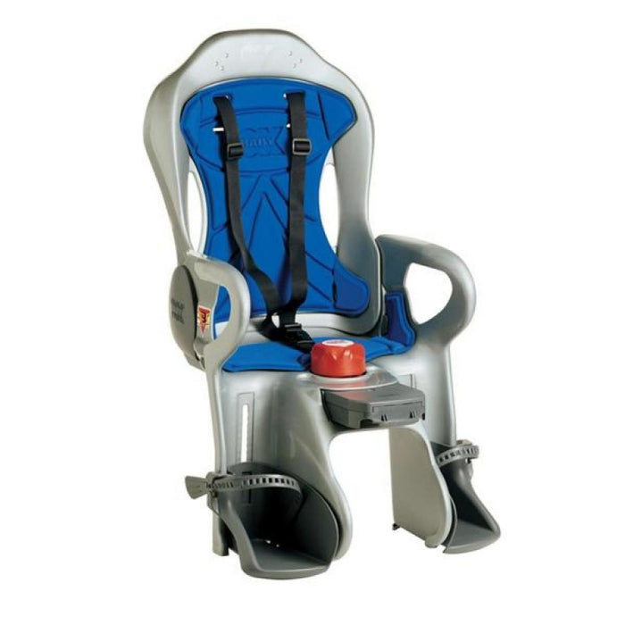 OK BABY SIRIUS RECLINING BABY- CHILD SEAT LOCKS ON TO REAR OF BIKE, REAL QUALITY SUITS UP TO 22kgs SILVER