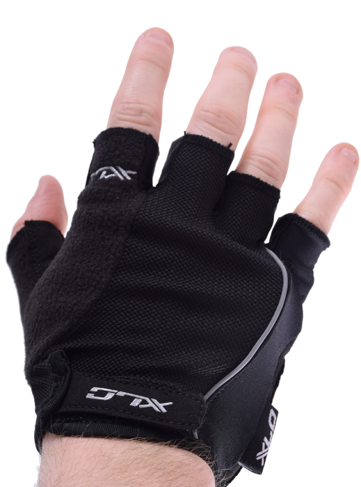 XLC ADULT LIGHTWEIGHT CYCLING RACE TRACK MITTS MULTI MATERIAL FINGERLESS PADDED GLOVES BLACK LARGE