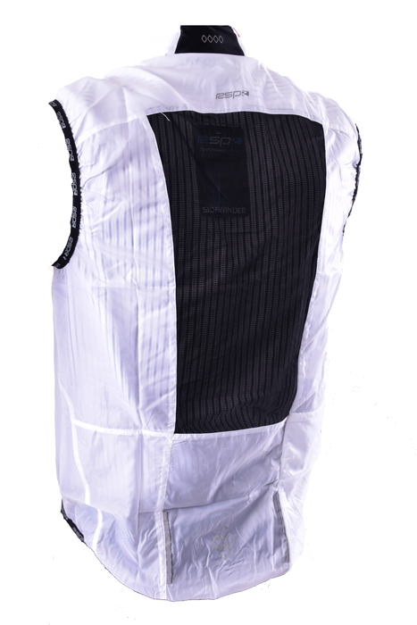 RSP SIDEWINDER WATER RESISTANT WHITE MENS GILET BODY JACKET CYCLING LIGHTWEIGHT SIZES; MED, LARGE or XL