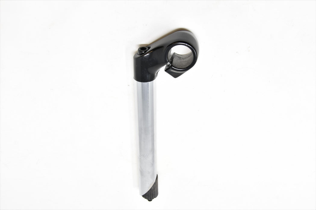 Get Higher Bike Riding Position With This Short Reach Bicycle Handlebar Stem 220mm Long 25.4mm Chrome With Black Alloy Top 40mm Reach