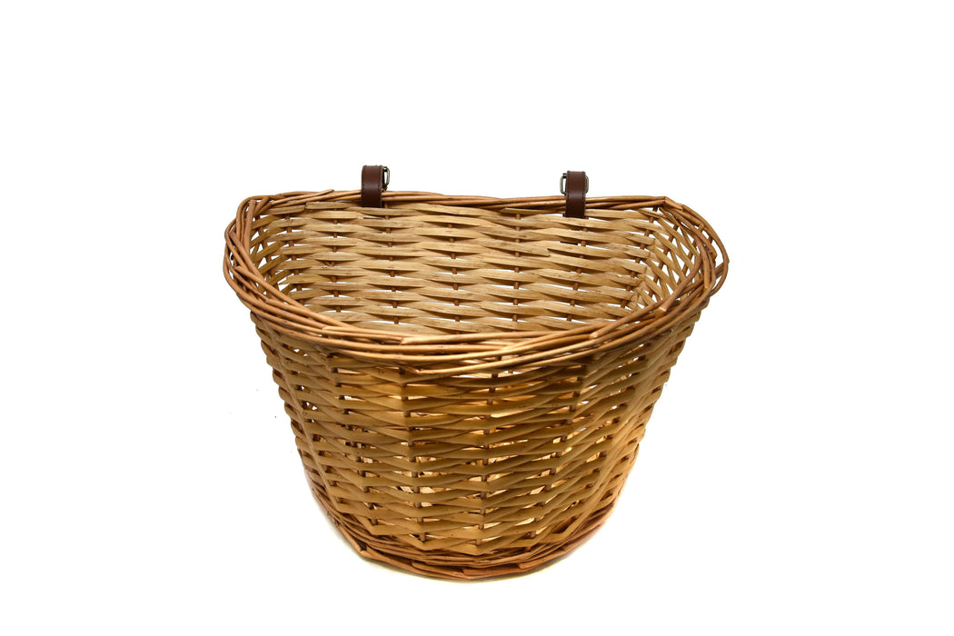 LADIES TRADITIONAL BIKE 15 litre WICKER BASKET VINTAGE STYLE FOR LIFESTYLE HERITAGE BICYCLES complete with straps to fit