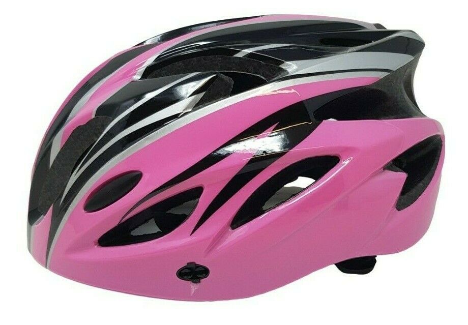 Adult Prolinx In Mould Bicycle Helmet 57 - 63cm Pink & White, Visor & Air Vents