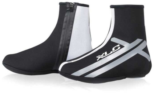 XLC Fleece Lined Water Repellent Overshoes Black - White Reflective Nearly £10 Off