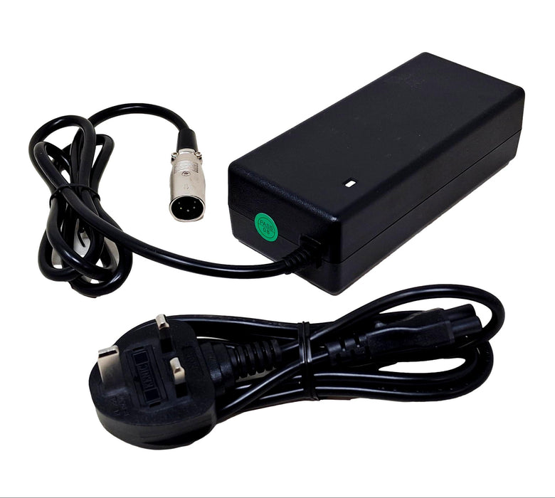 TranzX CH05 E-Bike Lithium Battery 5 Pin Charger 36V 1.8Ah UK Plug - Black