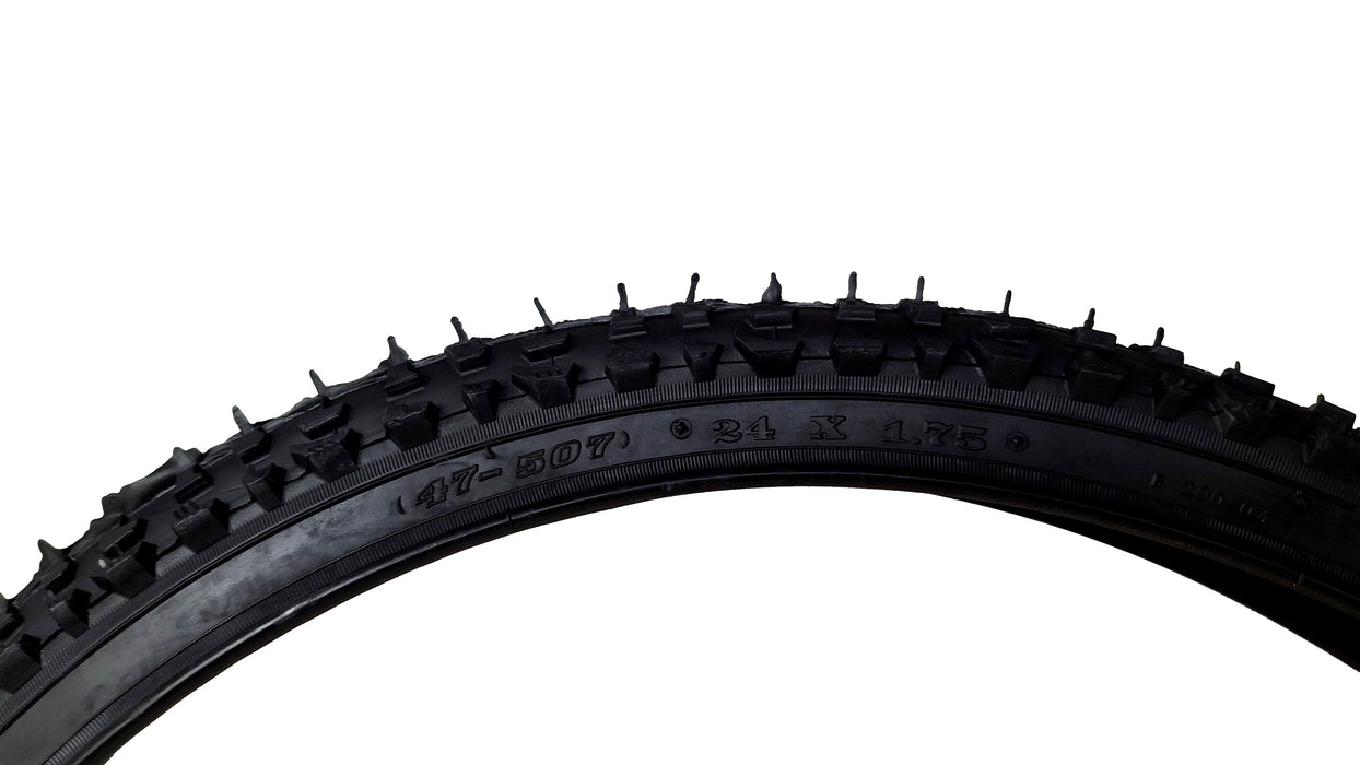 24 x 1.75 (47-507) MTB 24" Black Bike Tyre - Choose Tyre / Tubes Or Rim Tape