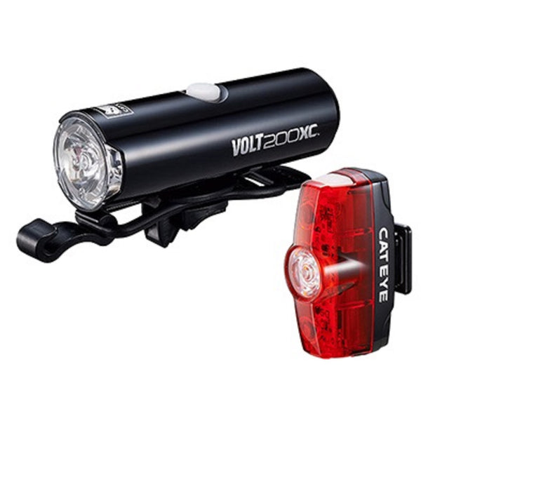 CatEye Volt 200 XC Rapid Mini Bike Light Set 200 lumen Front 25 Rear USB Charge