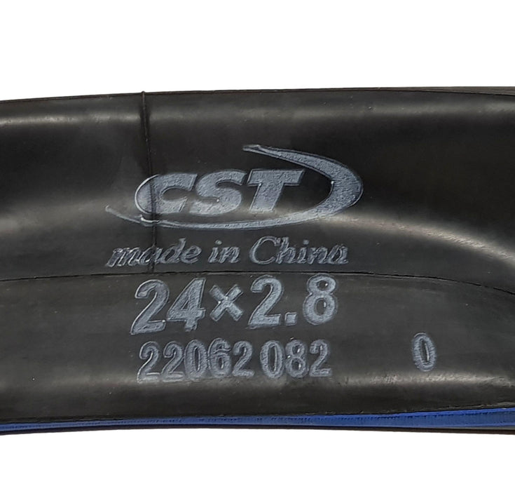 Single Or Pair Of CST 24 x 2.8 Wide Bike Inner Tubes - Schrader / Car Type Valve