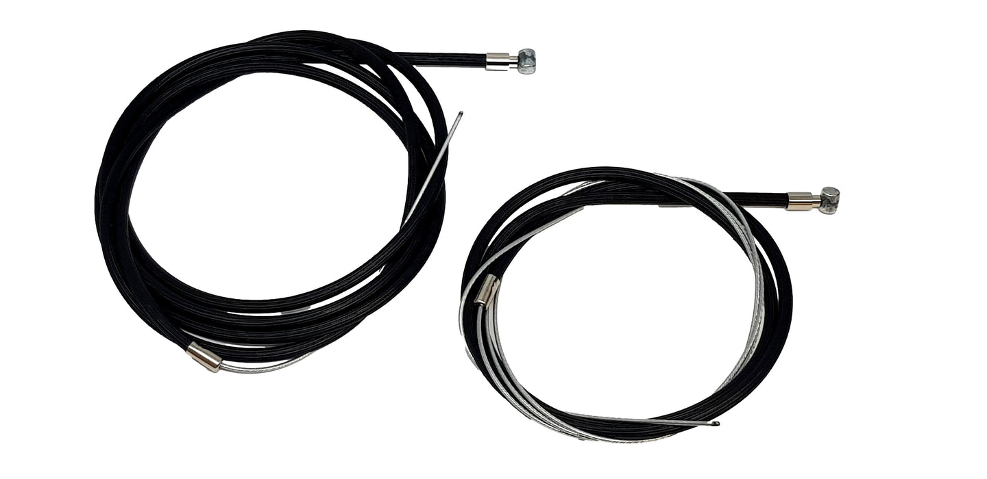 Raleigh Chopper Bike Mk 1 Or MK 2 Ribbed Black Front And Rear Brake Cable Set