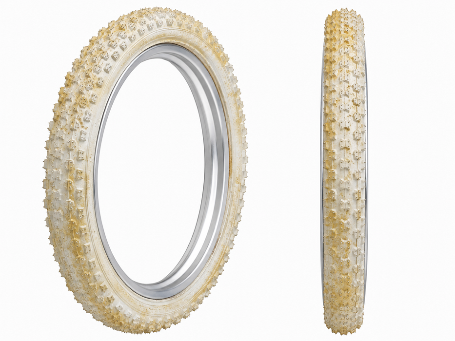 20" White Comp 3 Style 20 x 1.75 (47-406) BMX Bike Tyre - Soiled Stock