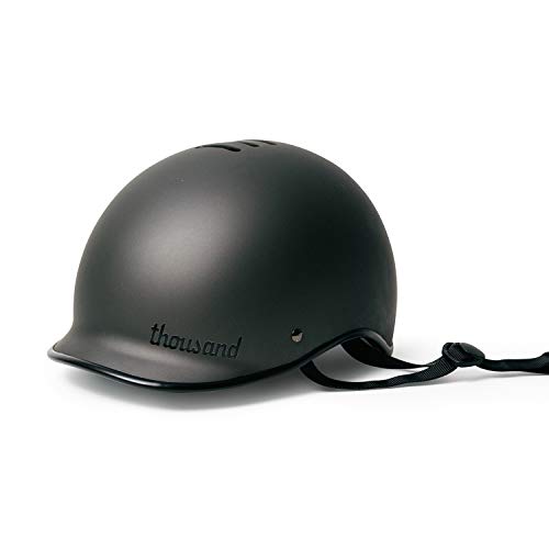 Thousand Bicycle Helmet, Skateboarding, roller skates Anti-Theft for Adults, Stealth Black, Large 59 - 62cm
