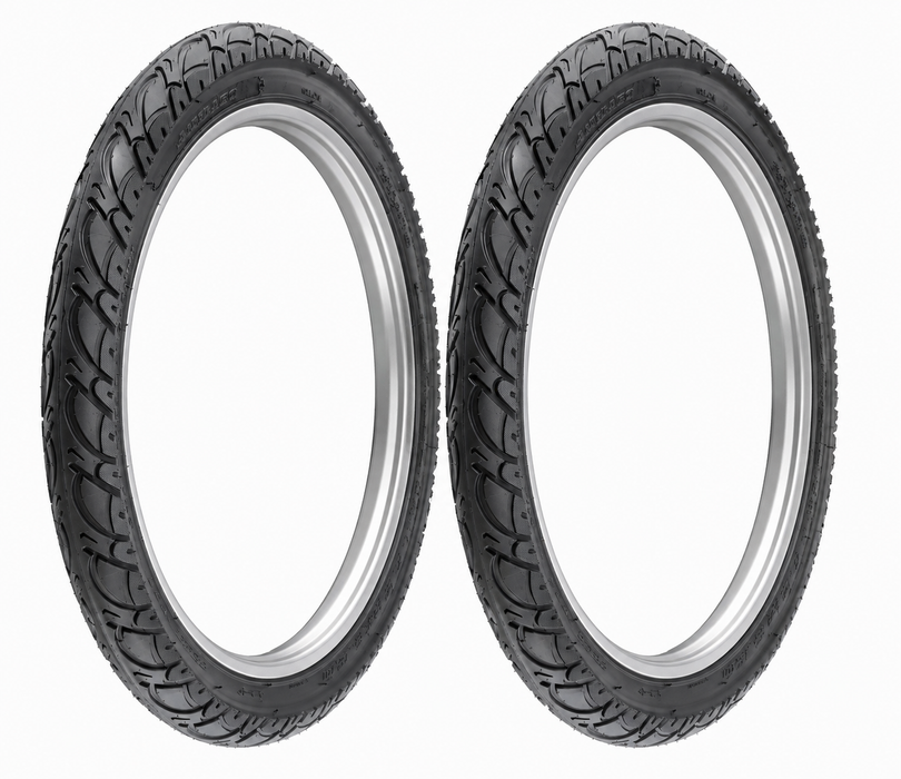 18 x 2.50 (64 - 355) Heavy Duty Electric Bike Black Scooter Tyres E-50 Rated