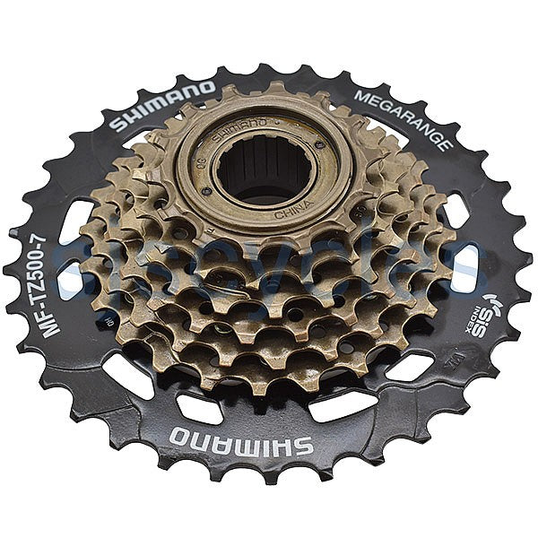 RIDE YOUR BIKE UP HILL EASILY SHIMANO MF- TZ500 MEGA RANGE 7 SPEED 14-34 FREEWHEEL