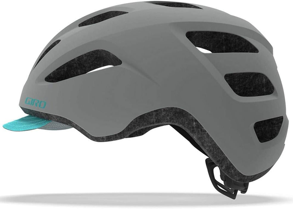 Giro Trella Womens Urban Cycling Helmet Universal Fit 50cm - 57cm Grey Matt/ Teal