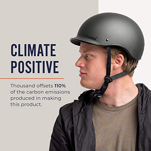 Thousand Bicycle Helmet, Skateboarding, roller skates Anti-Theft for Adults, Stealth Black, Large 59 - 62cm