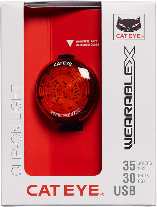 CatEye Wearable X Rear 35 Lumens LED USB Rechargeable Bike Light
