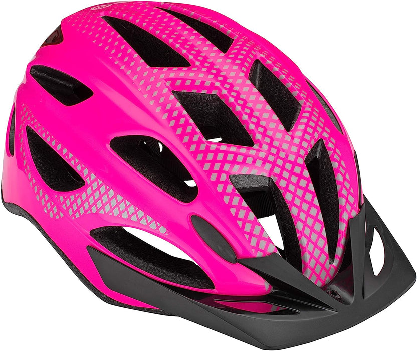 Schwinn Beam LED Lighted Adult Pink Bike Helmet 58-61cm , Reflective Design