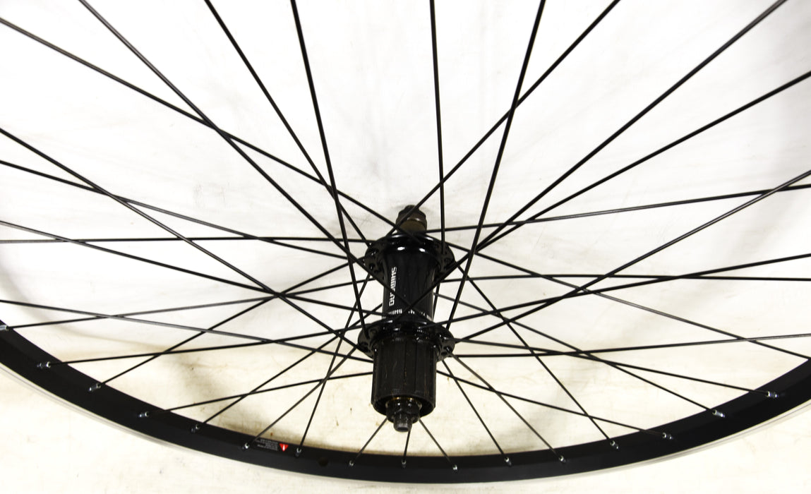 26" MTB Shimano FH-RM30 7 Speed Cassette Rear Mountain Bike Wheel Single Wall Rim