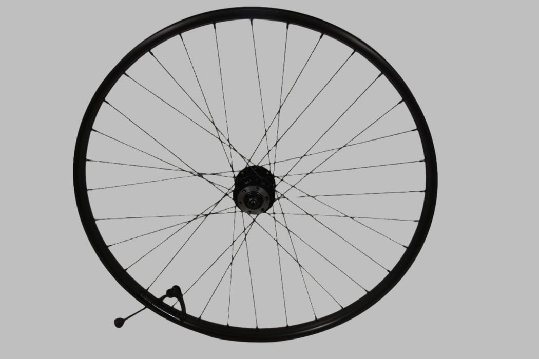 27.5” MTB 584 x 25 650B DISC HUB BIKE FRONT WHEEL BLACK CANNONDALE DOUBLE WALL RIM