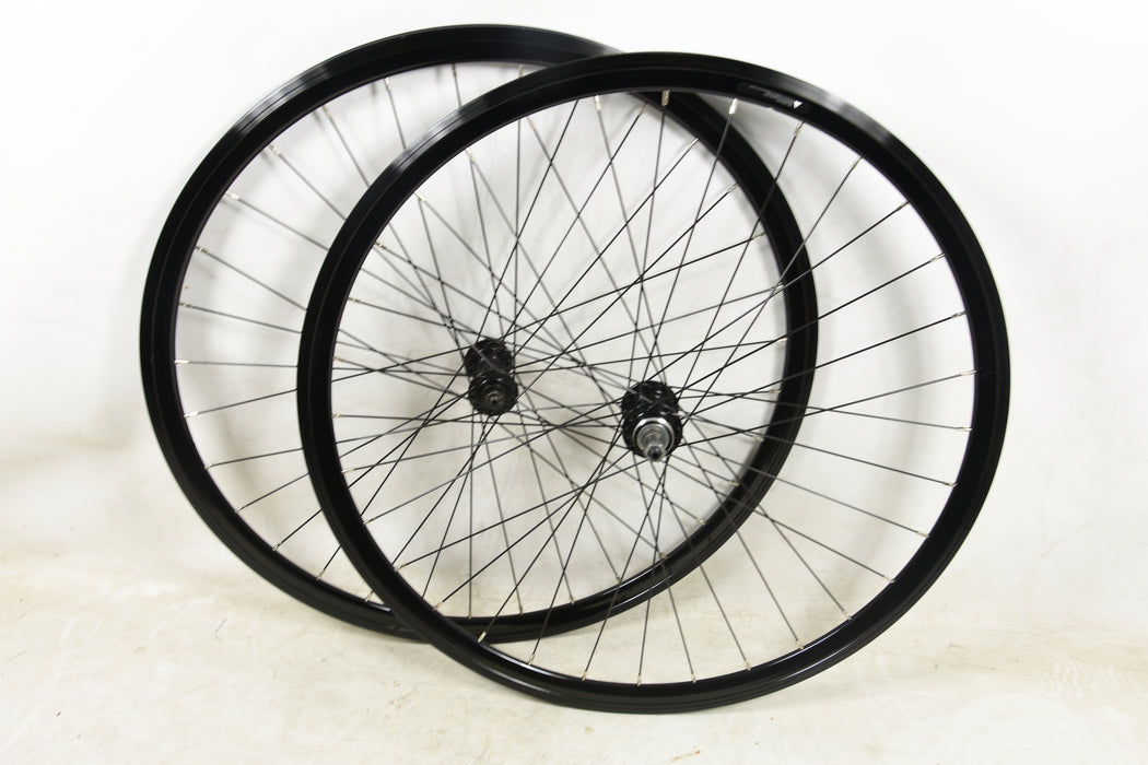Coppia Ruote Bici Da Corsa 700c 622x14 – Nere, Mozzi 100/130mm Per Cassetta 8/9V
