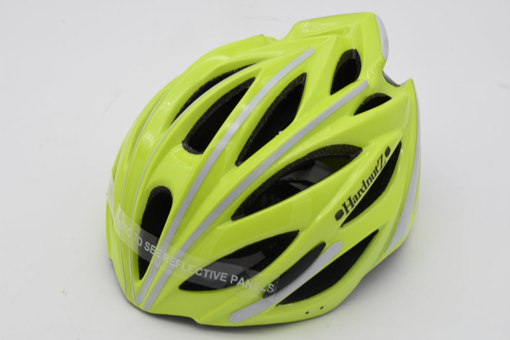 Road Bike Helmet - Hi Vis, Yellow | HN106 One Size 54cm - 62cm | Adults & Kids | Sportive, Racing, Training & Casual Bicycle Riders | Lightweight  Reflective Panels | EU & UKCA Certified