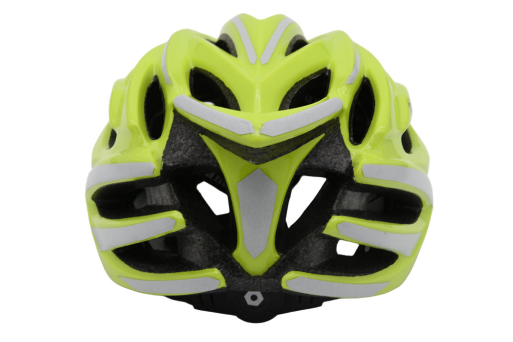 Road Bike Helmet - Hi Vis, Yellow | HN106 One Size 54cm - 62cm | Adults & Kids | Sportive, Racing, Training & Casual Bicycle Riders | Lightweight  Reflective Panels | EU & UKCA Certified