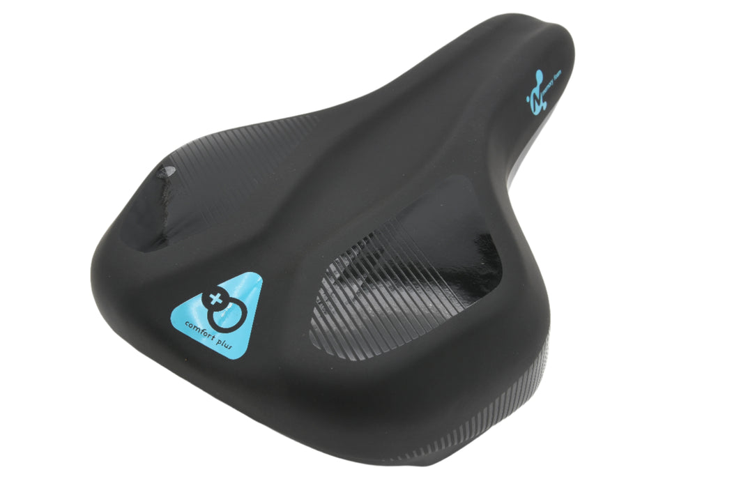 DDK DD-053M Adult Bike Saddle Quality Comfort Plus Memory Foam Padded Seat 270mm x 185mm Black/Blue