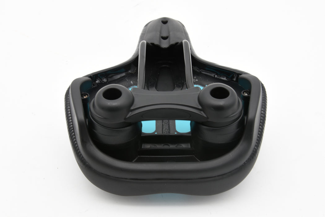 DDK DD-053M Adult Bike Saddle Quality Comfort Plus Memory Foam Padded Seat 270mm x 185mm Black/Blue