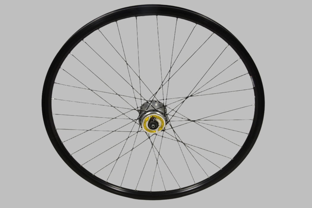 700c (28")SHIMANO DH-2N70 DYNAMO HUB FRONT WHEEL RIM 622-19 BLACK (RIM BRAKE)