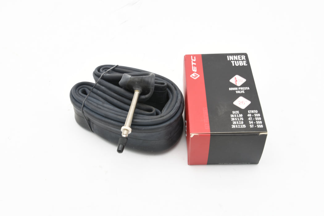 Single Pair Presta innertube 559 26 x 1.5 1.75 2.0 2.125 inner tubes 60mm valve MTB Bike