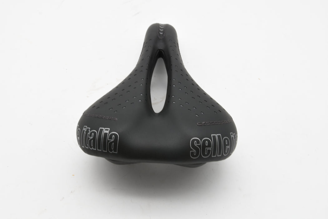 Selle Italia Flow Mens Bike Saddle Black 278mm x 155mm Ergo Comfort Black