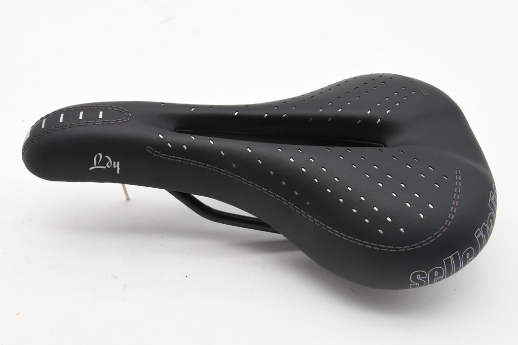 Selle Italia Flow Ladies Bike Saddle Black 260mm x 160mm Ergo Comfort Black