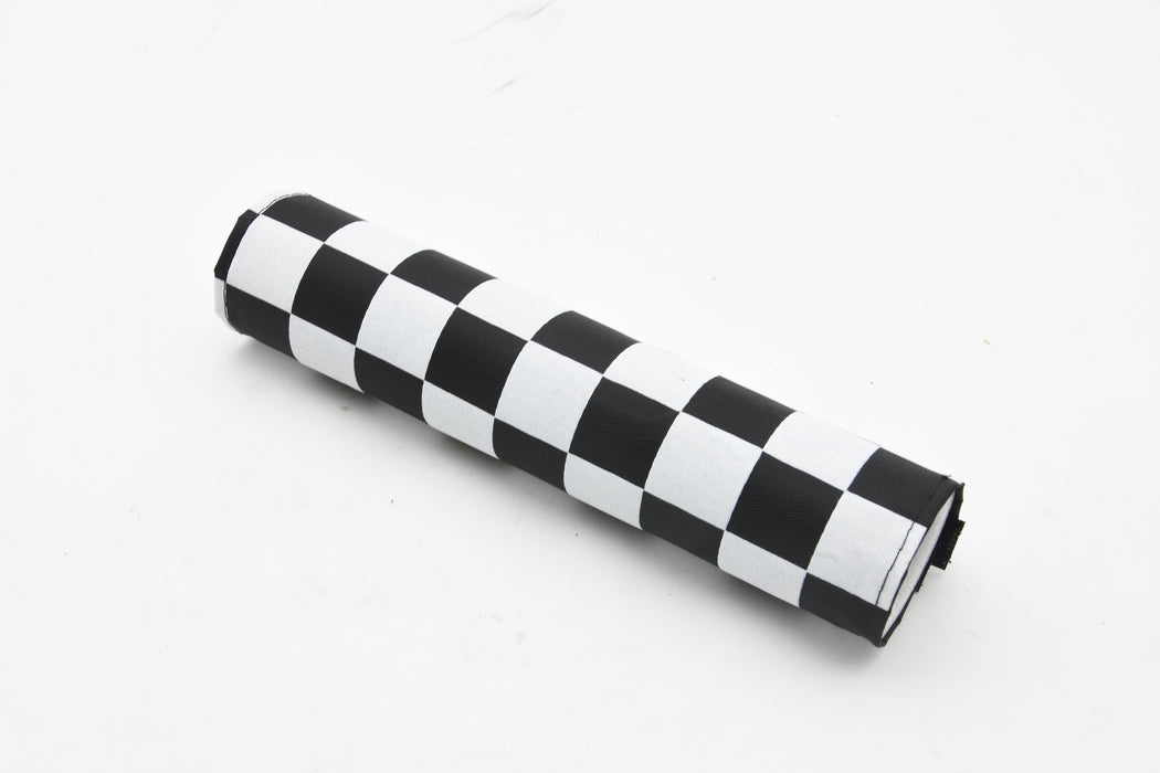 BMX Black & White Chequered Frame Pad Old School Modern Bmx 9" 230mm