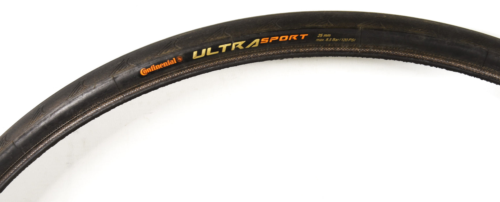 PAIR (2) CONTINENTAL ULTRA SPORT 700 x 25c CLINCHER ROAD BIKE TYRE (WIRED) ORANGE LETTERING