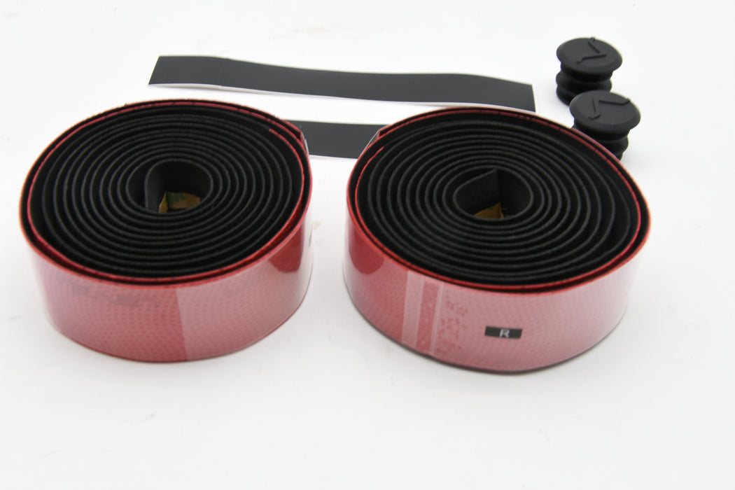 Level (Ribble) Two-Tone Road Bike Handlebar Bar Tape Black and Red Comfort Non-Slip