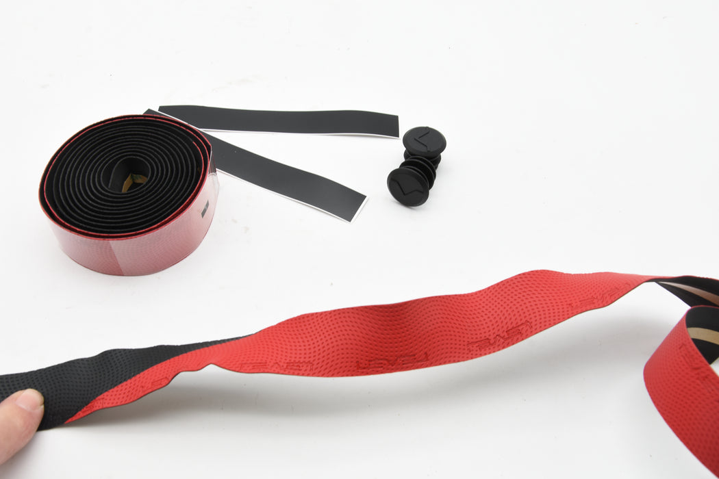 Level (Ribble) Two-Tone Road Bike Handlebar Bar Tape Black and Red Comfort Non-Slip