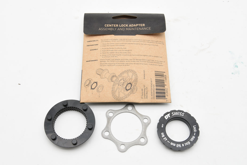 DT Swiss Centre Lock Disc Hub Adapter Kit  to fit 6 Bolt 160mm Rotor