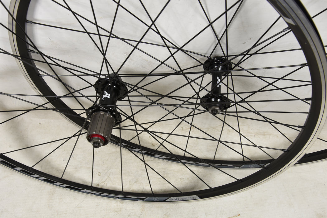 Pair 700c 622 X 13 Road Bike Racer Wheels 8/9 Cassette Black 100/130mm Hubs