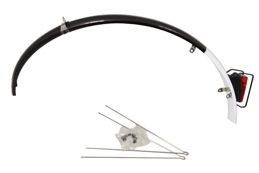 700c Road Hybrid Bike SKS 40mm Width Cr-Mo Plastic Rear Gunmetal Grey Full Mudguard + dynamo Light /Guard