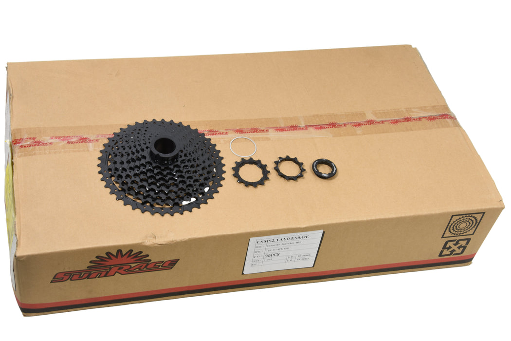 Wholesale Job Lot Box of 25 x  Sun Race MS2 11-42T 10 Speed MTB Cassettes - Black Shimano/Sram Compatible Sunrace