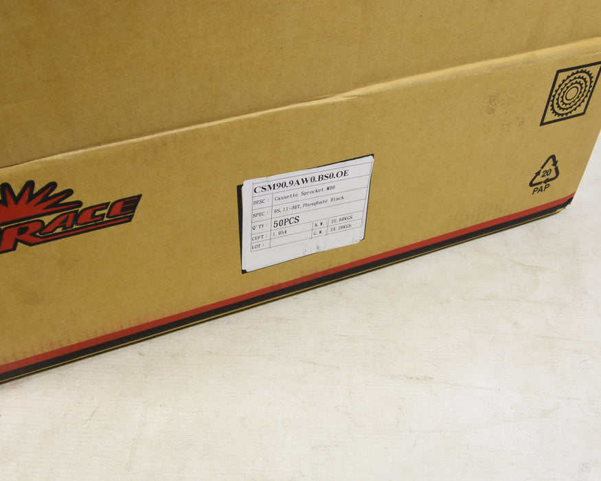 Wholesale Job Lot Box of 50 x  Sun Race 11 - 36 Teeth 9 Speed Cassette – Shimano Freehub Compatible Black