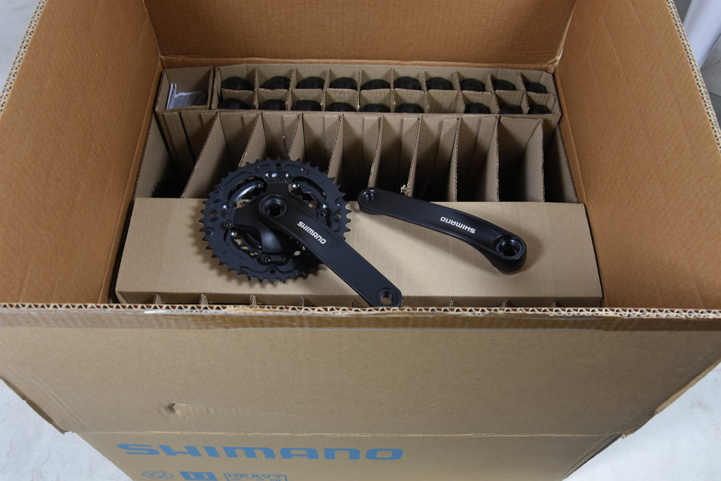 Wholesale Job Lot Box of 20 TWENTY x Shimano Tourney FC-TY301 Triple Chainwheel Chainset - 42/34/24T 170mm NO Guard Square Taper