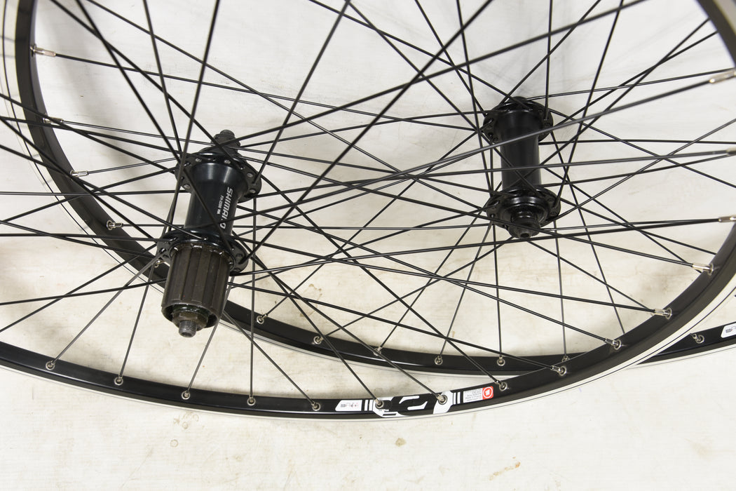Pair 700c 622 X 13 Road Bike Racer Wheels 8/9 Cassette Black 100/130mm Shimano Hubs