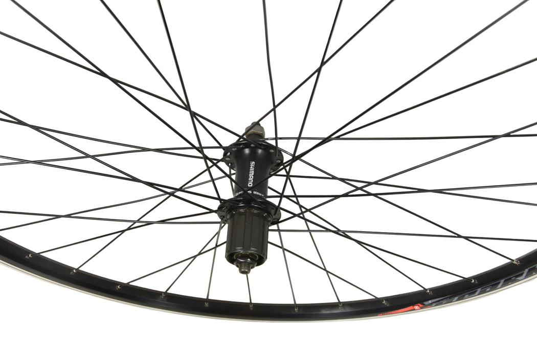 700c (622–17) SHIMANO FH-RM70 8-9-10 SPEED CASSETTE REAR HYBRID BIKE WHEEL BLACK