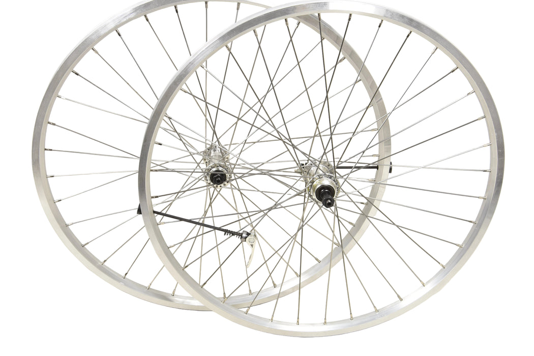 PAIR OF 26" DOUBLE WALL ALLOY Q/R MTB BIKE WHEELS QUICK RELEASE ALLOY HUBS RIM BRAKE