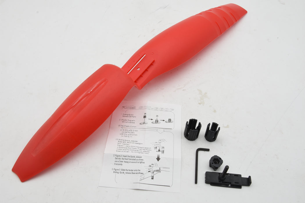Axis Red Front Mudguard Suspension Fork or Standard Forks Bike 24" 26" Wheels